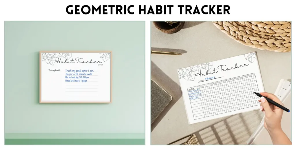 monthly habit tracker plus prompt page