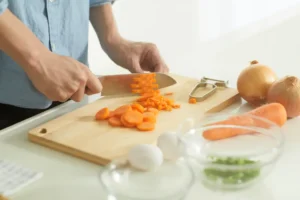 chop carrots